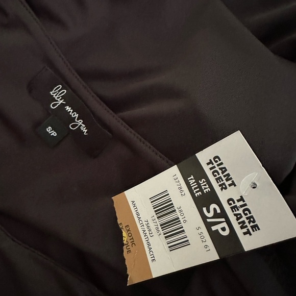 Lily Morgan black midi/mini body con dress, pleated/cinched sides SZ S - Picture 5 of 5